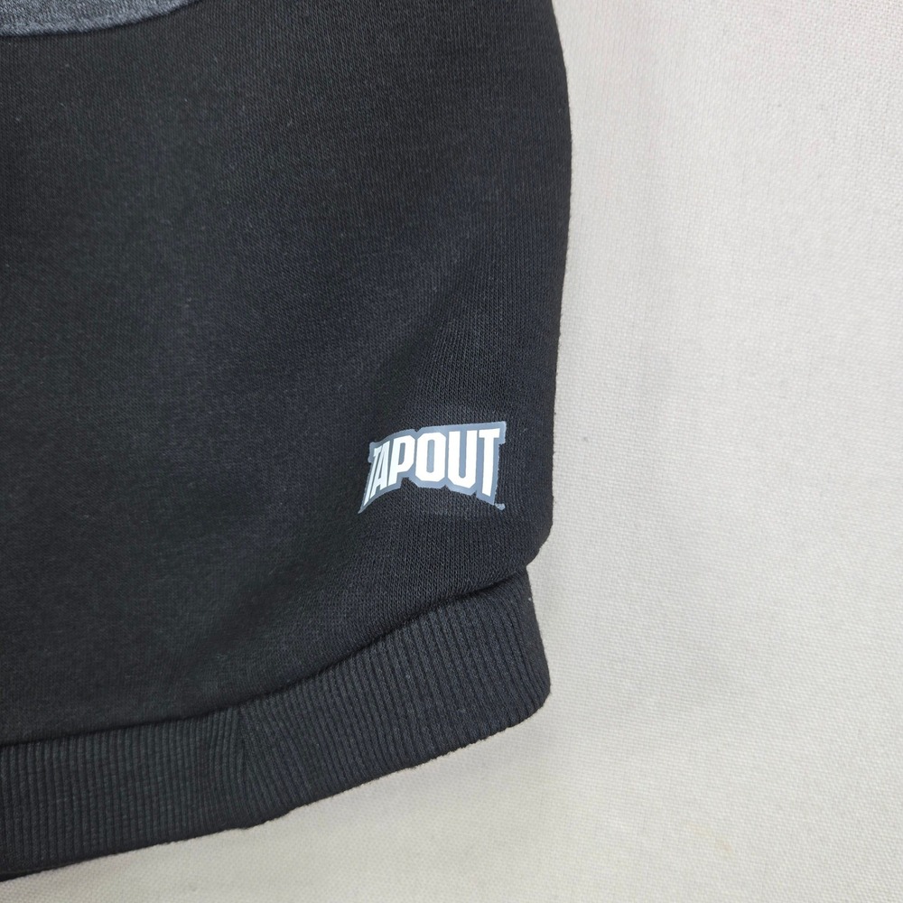 Tapout Athletic Sweat Shorts Colorblock Zipper Pockets Black Grey Mens Large L - Picture 3 of 11